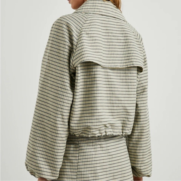 NEW RAILS North Mini Check Twill Jacket In Sage Small - Picture 4 of 9
